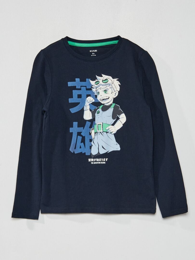 T-shirt imprimé 'Manga' BLEU - Kiabi