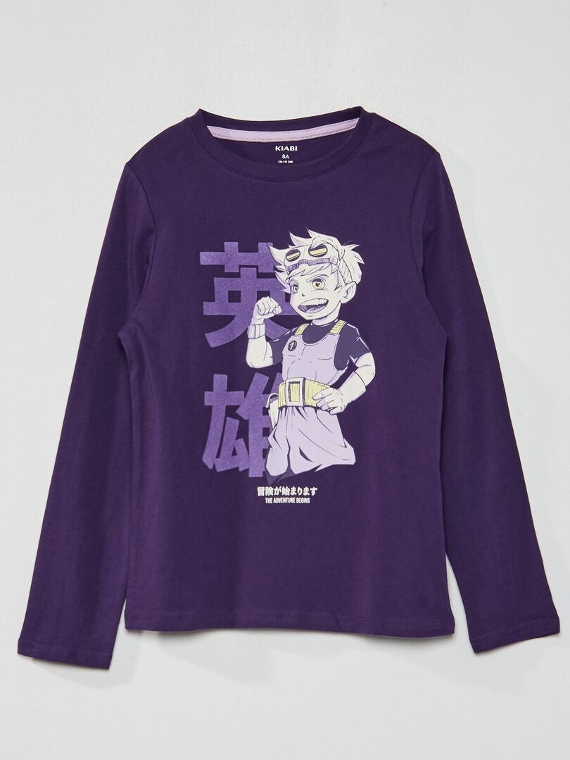 T-shirt imprimé 'Manga' - Violet - Kiabi - 4.50€