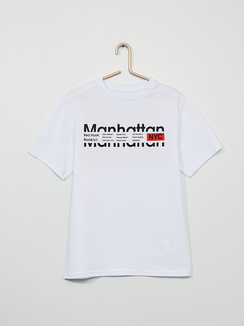 T-shirt imprimé 'Manhattan' blanc manhattan - Kiabi