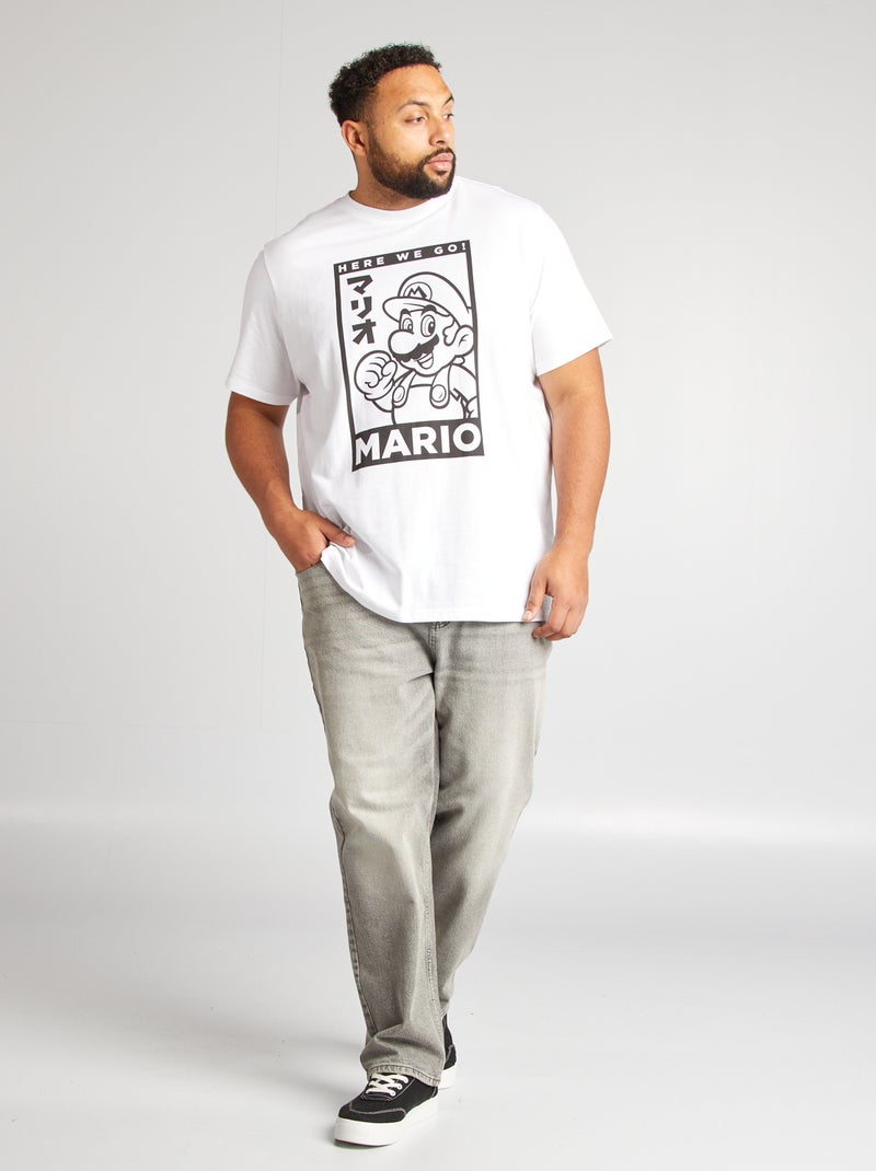 T-shirt imprimé 'Mario' blanc - Kiabi