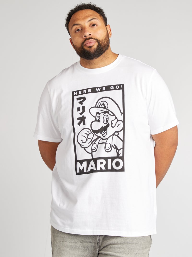 T-shirt imprimé 'Mario' blanc - Kiabi