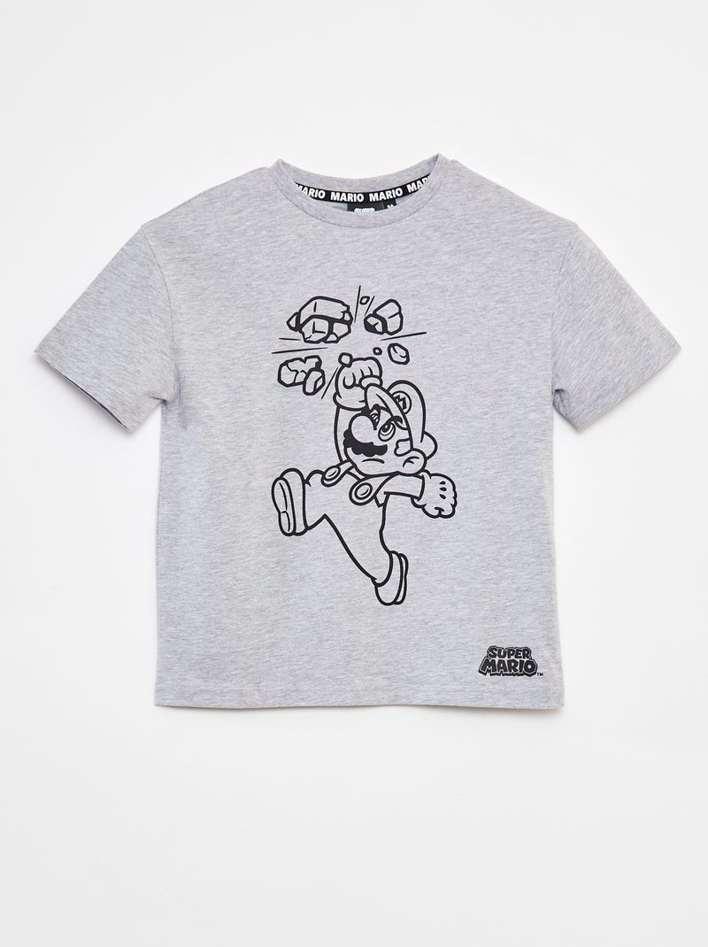 T-shirt imprimé 'Mario' Gris - Kiabi