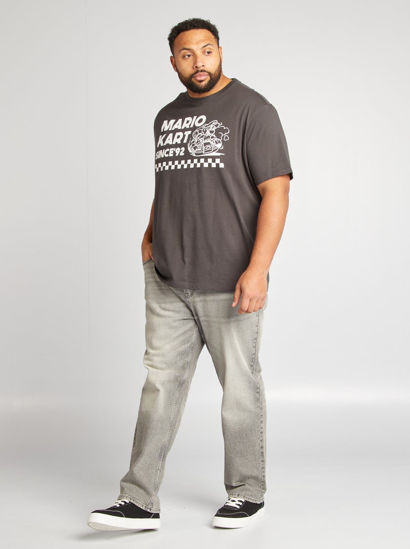 T-shirt imprimé 'Mario Kart' gris foncé - Kiabi