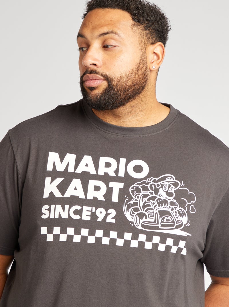 T-shirt imprimé 'Mario Kart' gris foncé - Kiabi