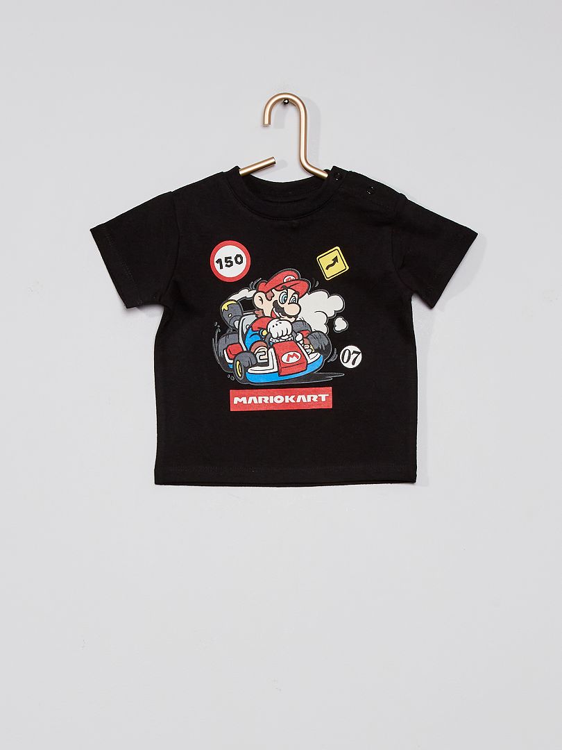 T-shirt imprimé 'Mario Kart' noir - Kiabi