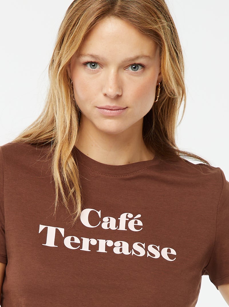 T-shirt Prestige marron