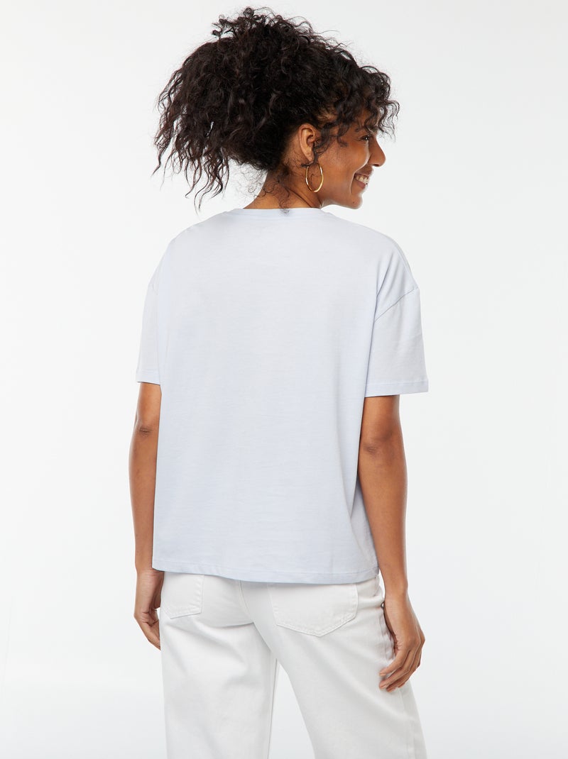 T-shirt imprimé 'Marseille' à manches courtes Bleu - Kiabi