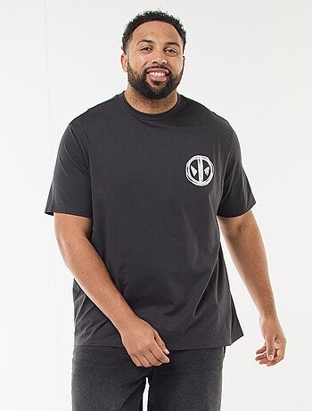 T-shirt imprimé 'Marvel' 'Deadpool' en coton uni