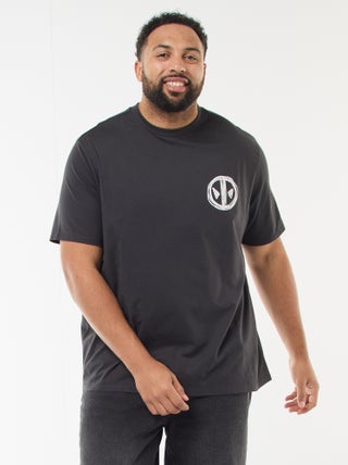 T-shirt imprimé 'Marvel' 'Deadpool' en coton uni