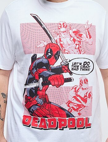 T-shirt imprimé 'Marvel' 'Deadpool' uni