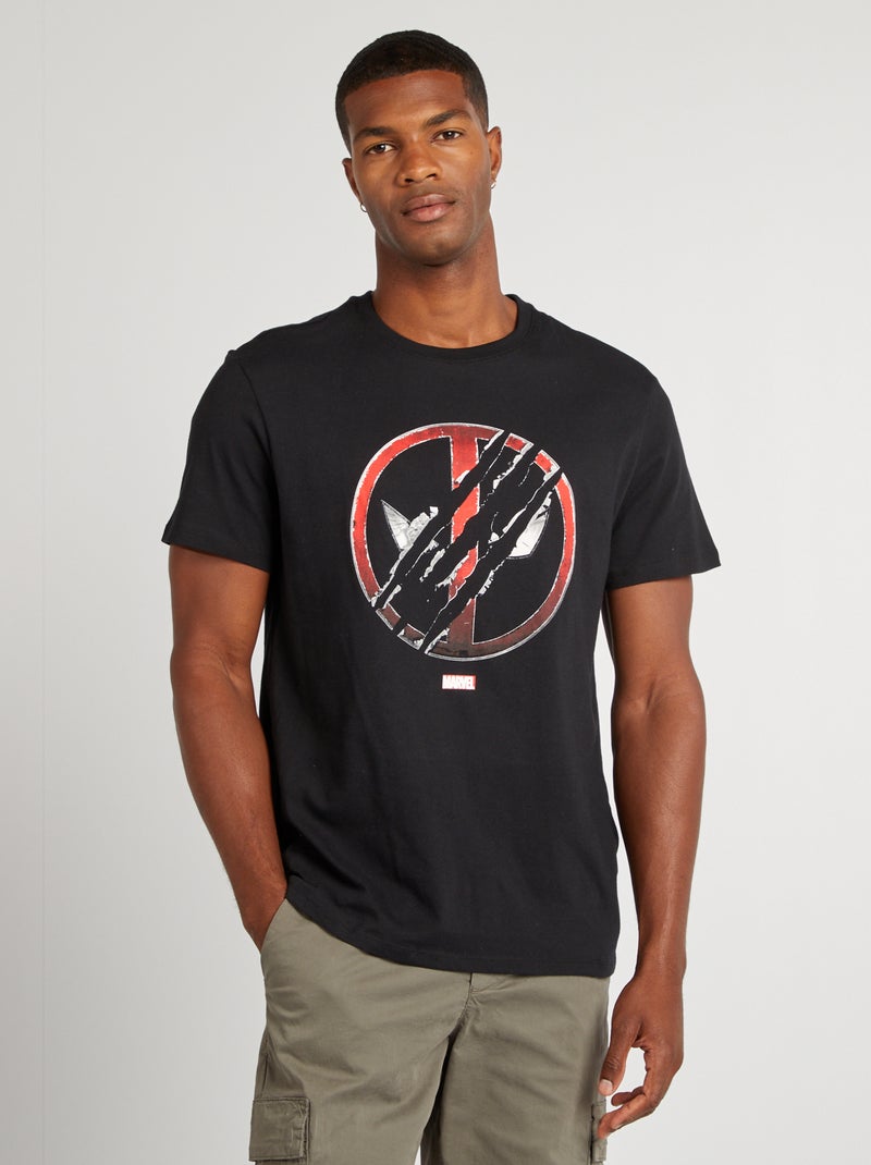 T-shirt imprimé 'Marvel' Noir - Kiabi
