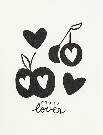 T-shirt imprimé message à manches courtes