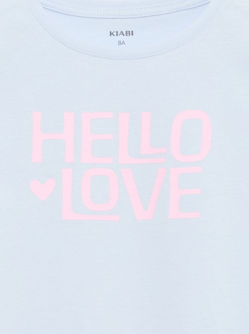 T-shirt imprimé message à manches courtes - Kiabi