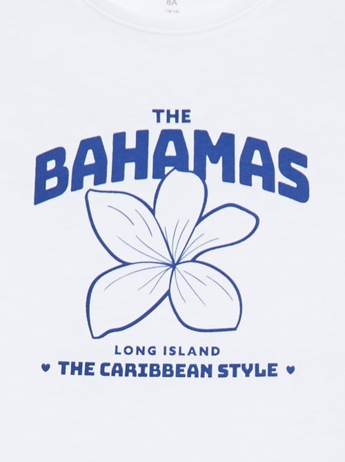 T-shirt imprimé message à manches courtes - Kiabi