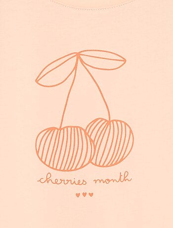 T-shirt imprimé message à manches courtes