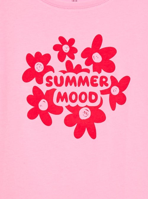 T-shirt imprimé message à manches courtes - Kiabi