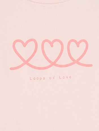 T-shirt imprimé message à manches courtes