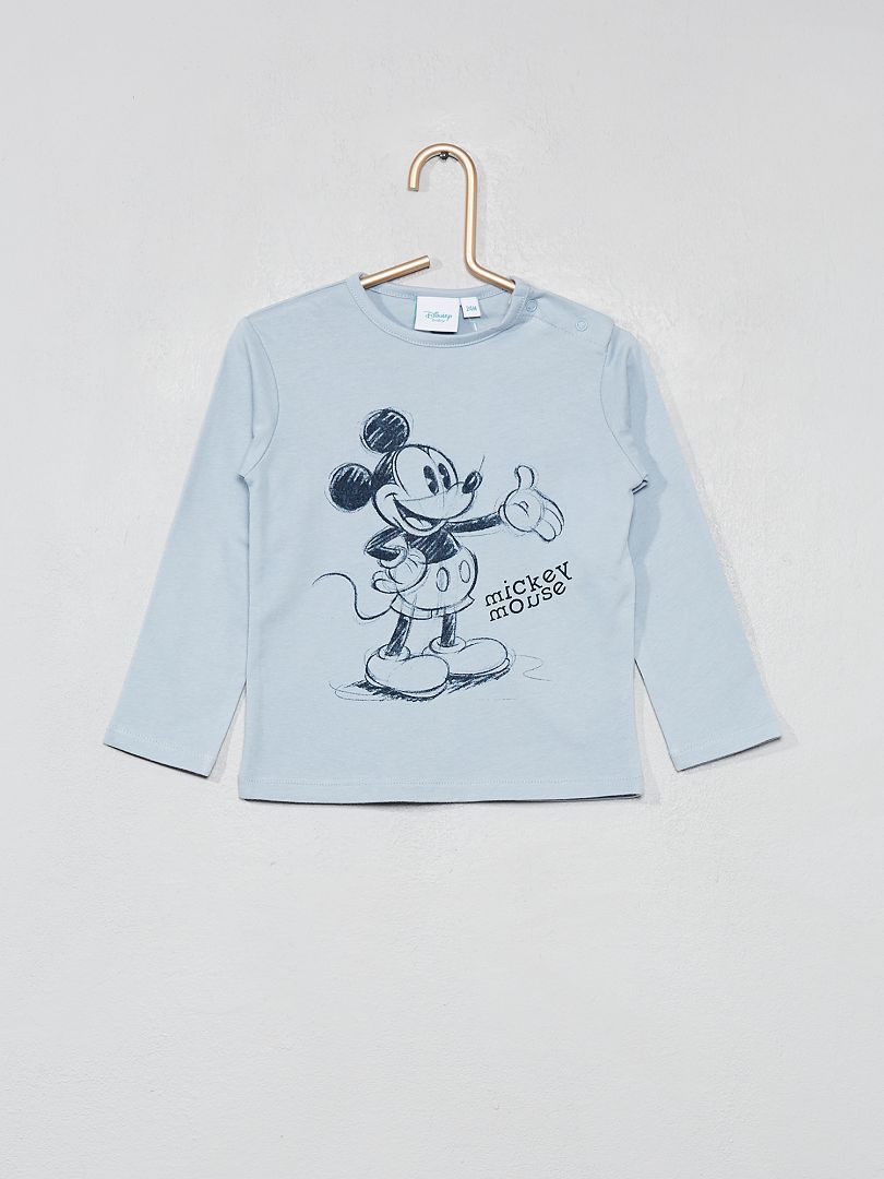 T-shirt imprimé 'Mickey' bleu gris - Kiabi