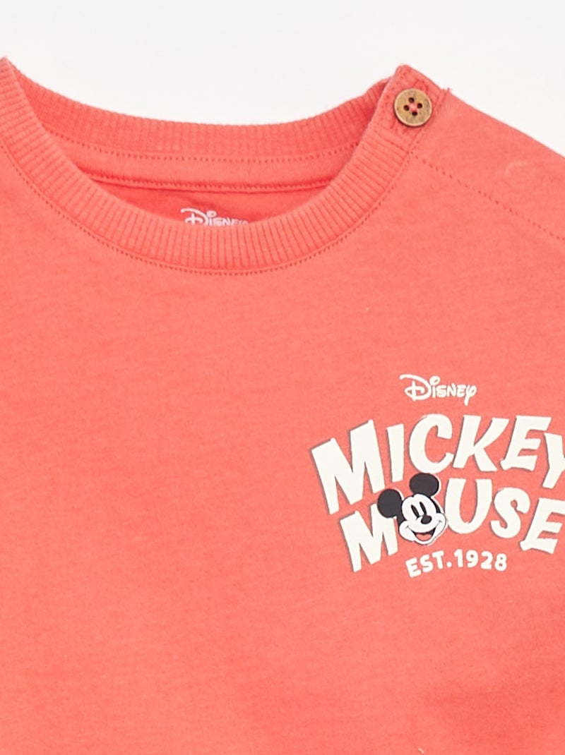 T-shirt imprimé 'Mickey' Rouge - Kiabi