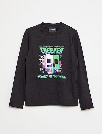 T-shirt imprimé 'Minecraft' à manches longues - So Easy