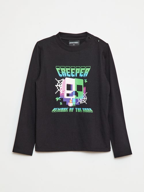 T-shirt imprimé 'Minecraft' à manches longues - So Easy - Kiabi