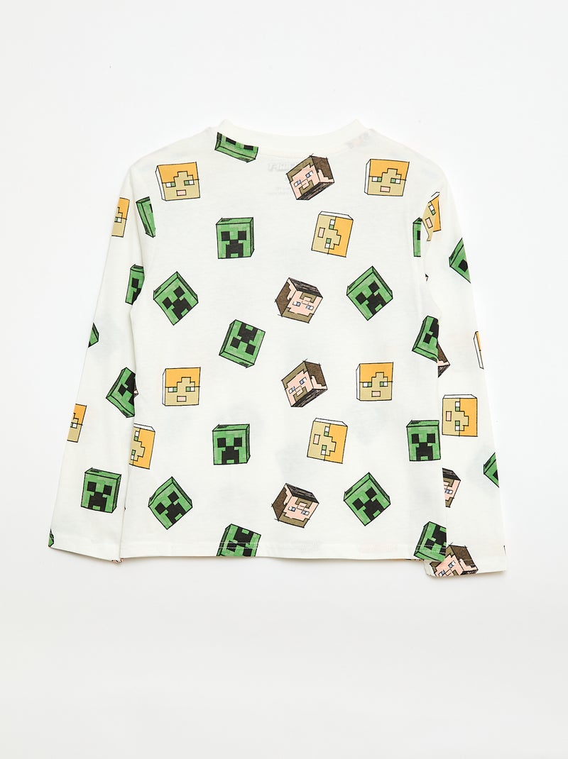 T-shirt imprimé 'Minecraft' Blanc - Kiabi