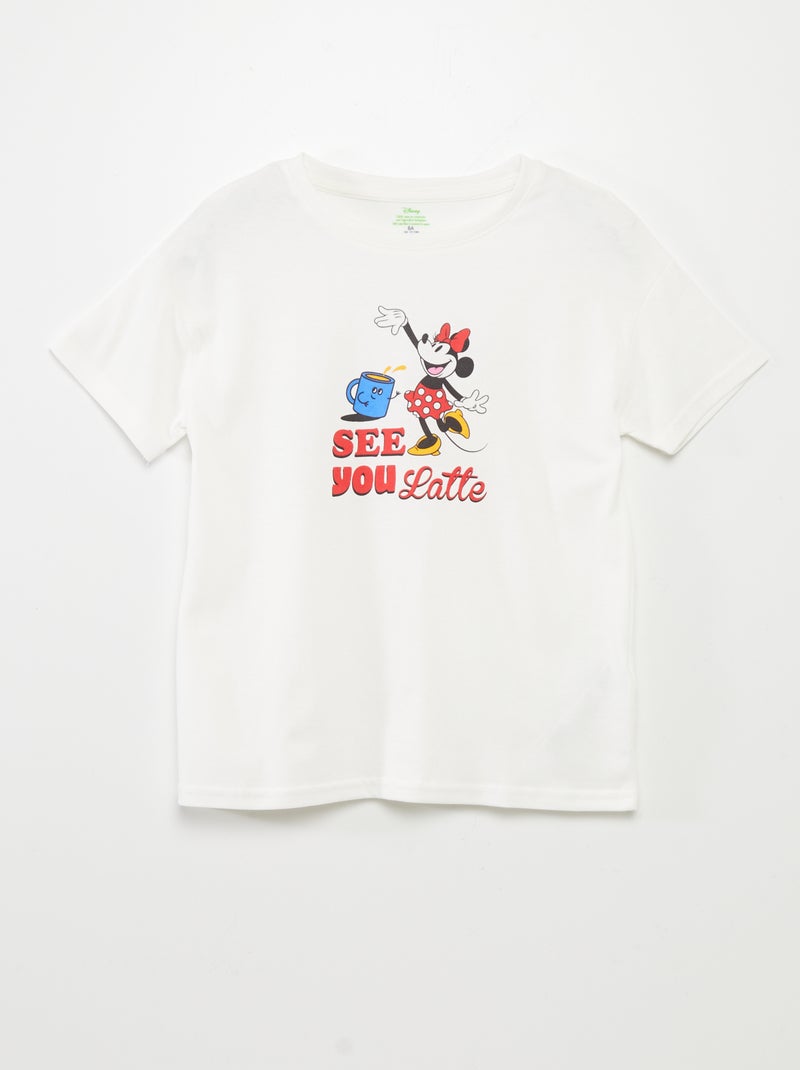 T-shirt imprimé 'Minnie' Blanc - Kiabi