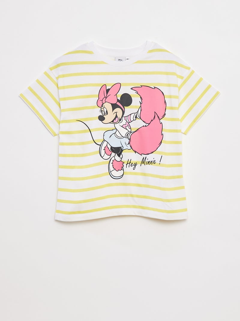 T-shirt imprimé 'Minnie' Jaune - Kiabi