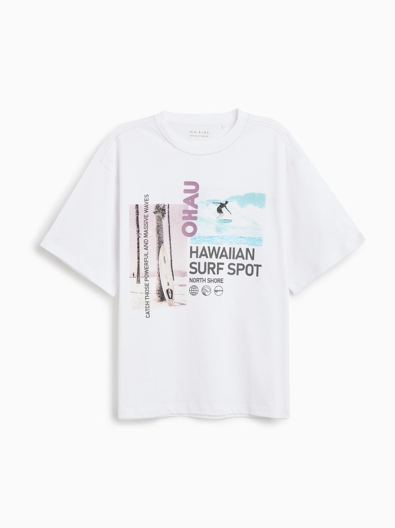 T-shirt imprimé MO Fashion Blanc - Kiabi