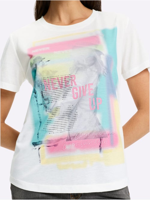 T-shirt Imprimé Mode - Taille Standard - Helline - Kiabi