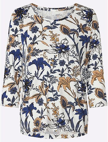 T-shirt imprimé motif floral - taille standard - witt