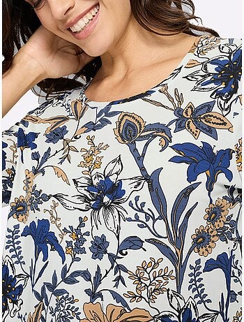 T-shirt imprimé motif floral - taille standard - witt
