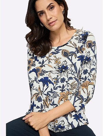 T-shirt imprimé motif floral - taille standard - witt