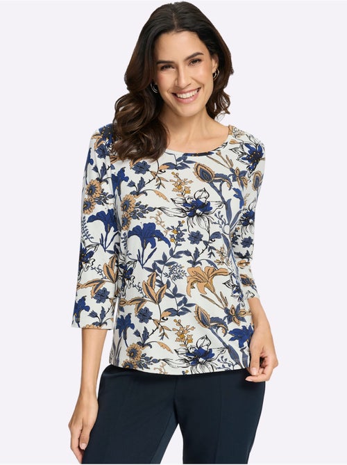 T-shirt Imprimé Motif Floral - Taille Standard - Witt - Kiabi T-shirt Imprimé Motif Floral - Taille Standard - Witt - Kiabi