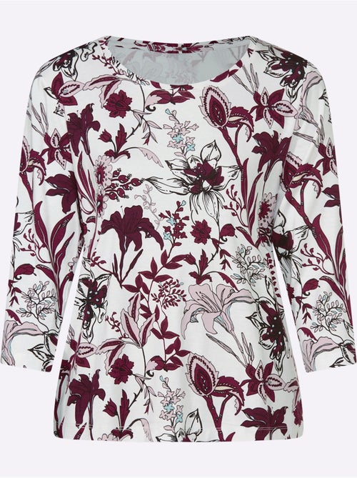 T-shirt Imprimé Motif Floral - Taille Standard - Witt - Kiabi