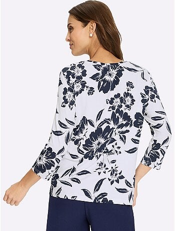 T-shirt Imprimé Motif Floral Féminin - Taille Standard - Witt