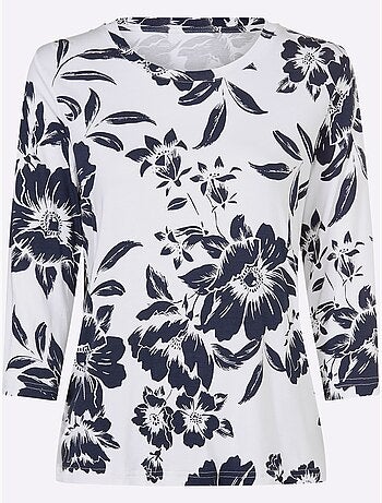 T-shirt Imprimé Motif Floral Féminin - Taille Standard - Witt