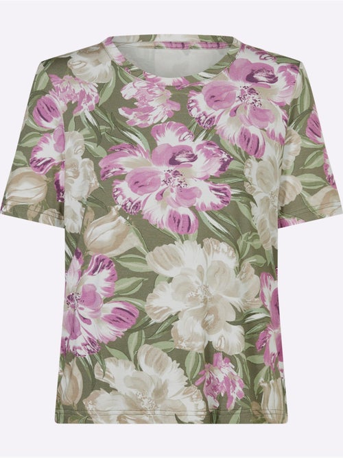 T-shirt imprimé motif floral féminin - taille standard - witt - Kiabi T-shirt imprimé motif floral féminin - taille standard - witt - Kiabi