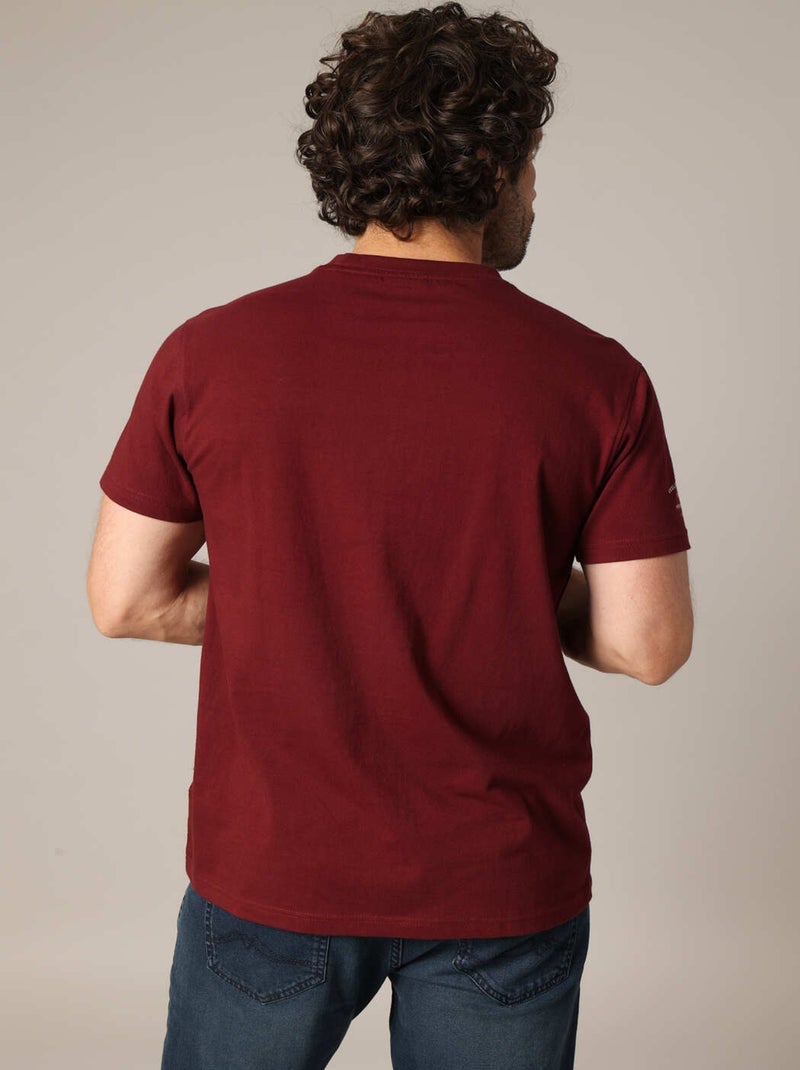 T-shirt imprimé moto style rétro, col rond et coupe droite. 'Deeluxe' Rouge foncé - Kiabi