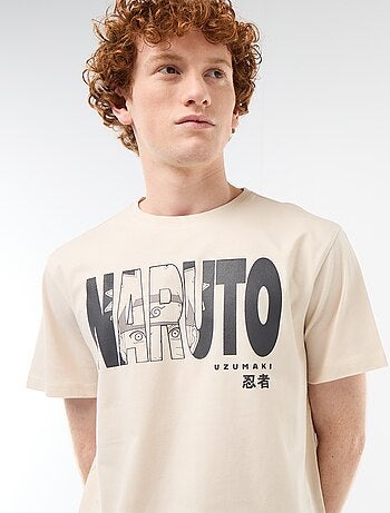 T-shirt imprimé 'Naruto' en coton uni