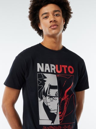 T-shirt imprimé 'Naruto' manches courtes