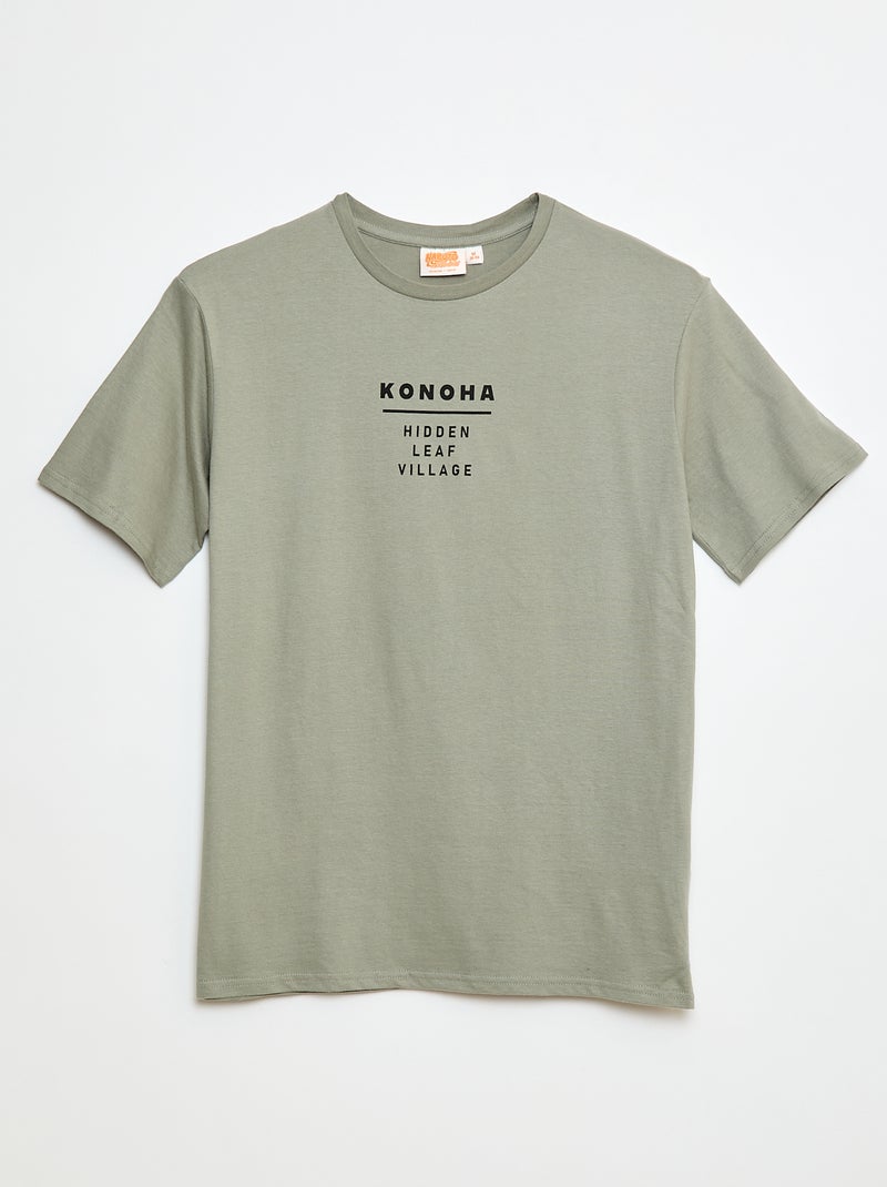 T-shirt imprimé 'Naruto' manches courtes Vert - Kiabi