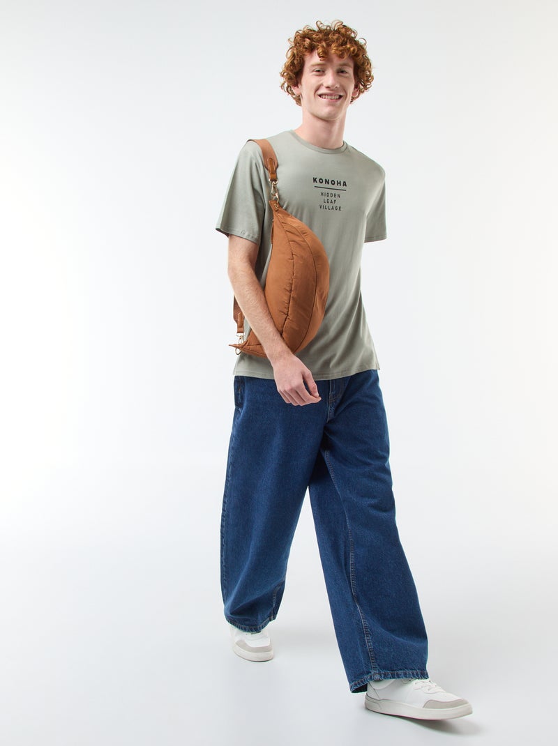 T-shirt imprimé 'Naruto' manches courtes Vert - Kiabi