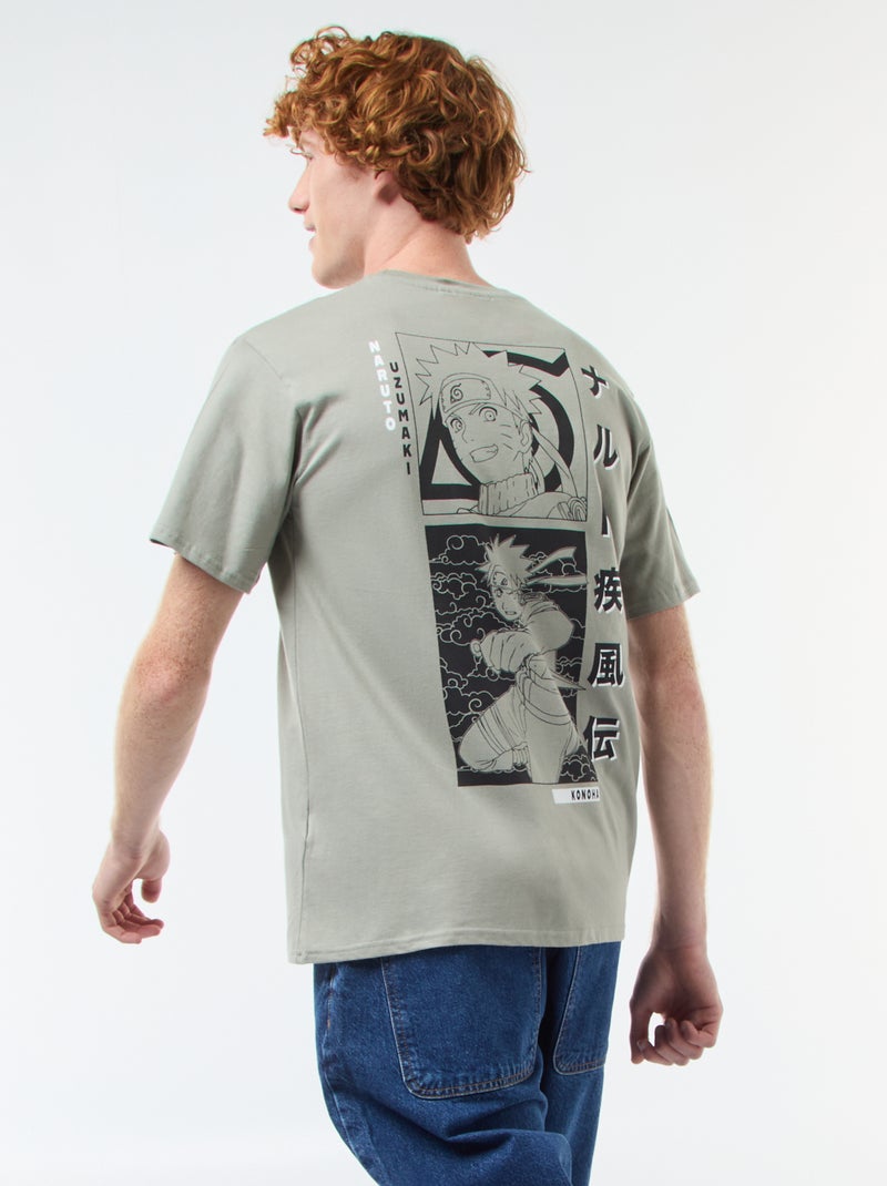 T-shirt imprimé 'Naruto' manches courtes Vert - Kiabi