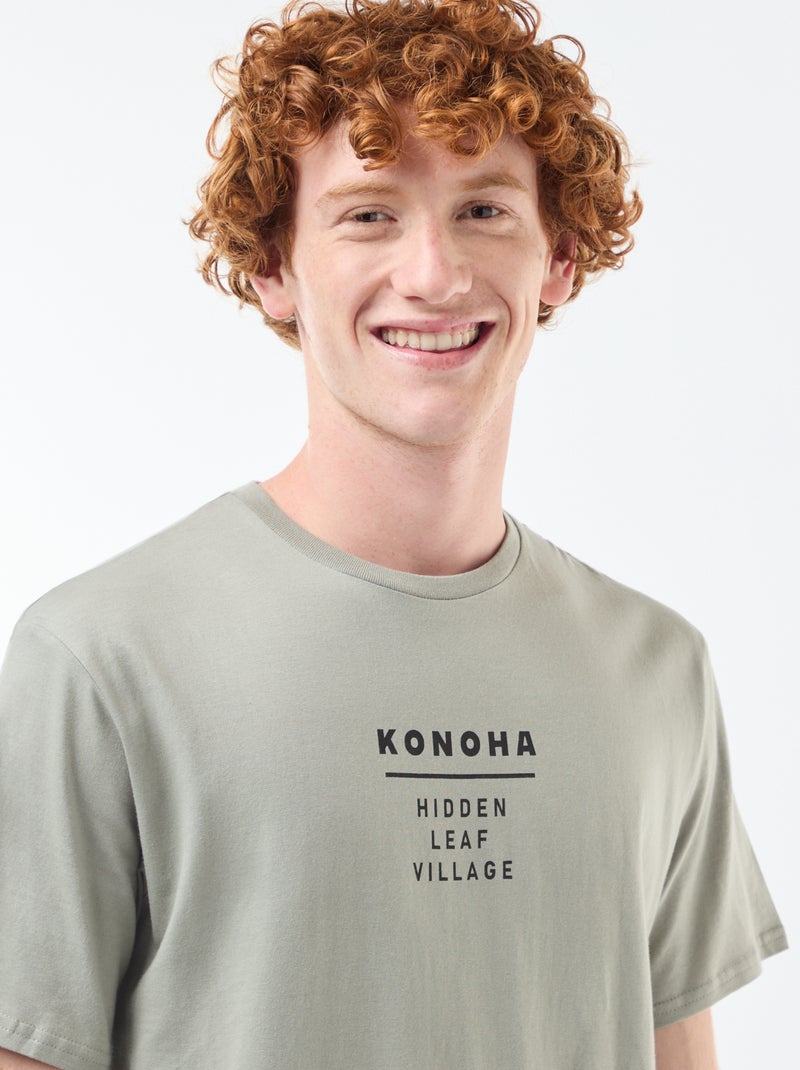 T-shirt imprimé 'Naruto' manches courtes Vert - Kiabi