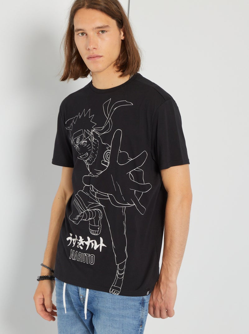 T-shirt imprimé 'Naruto' noir - Kiabi