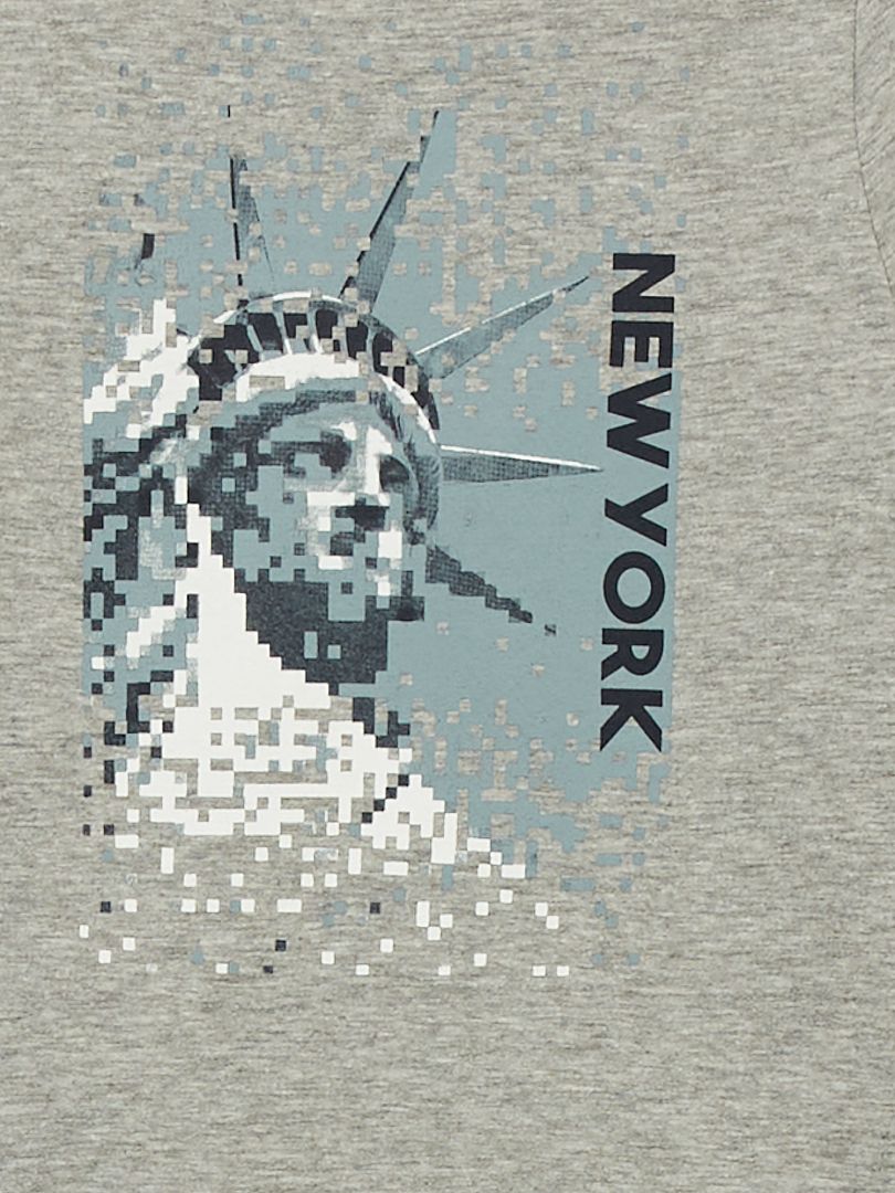 T-shirt imprimé 'New York' gris 'ny' - Kiabi