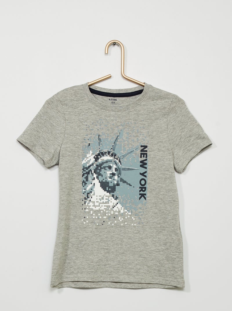 T-shirt imprimé 'New York' gris 'ny' - Kiabi