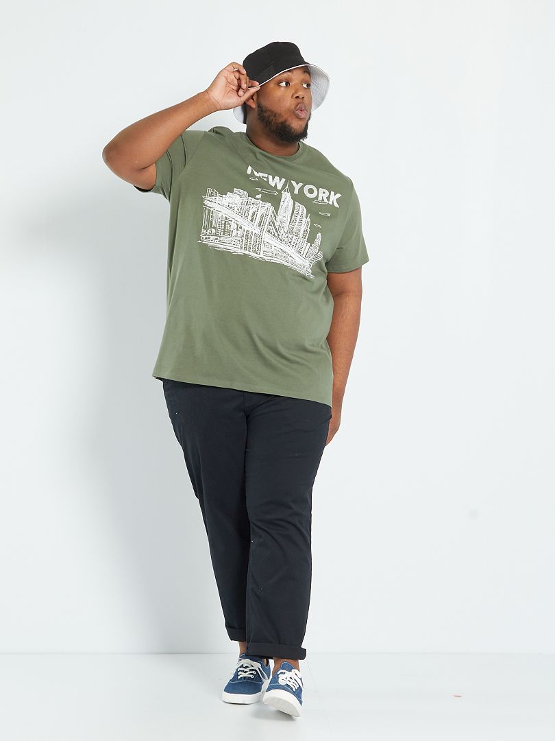 T-shirt imprimé 'New-York' vert foncé - Kiabi