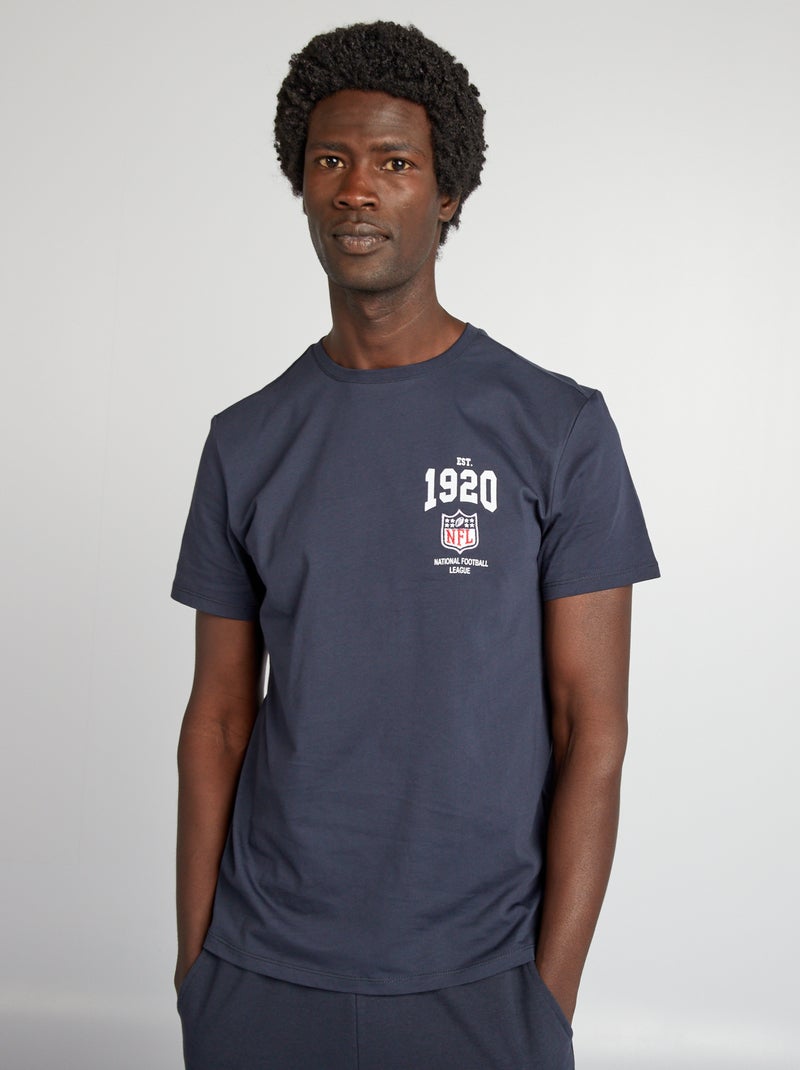T-shirt imprimé 'NFL' Bleu - Kiabi